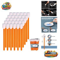 30 PCS Foam Cleaning Swabs – Versatile Applicator for Lenses & Detailing