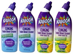 4 Pack- KABOOM Clinging Toilet Bowl Cleaner and Deodorizer 14 Fl. Oz. (Each)