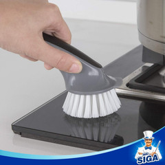 Pot and Pan Cleaning Brush, Dish Brush for Kitchen, Gray, Pack of 2