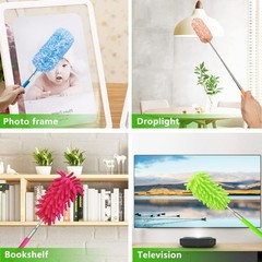 Extendable and Washable Microfibre Feather Duster Set of 4 Adjustable 13 to 30