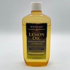 Weiman Lemon Oil Furniture Wood Polish with UV15 Sunscreen 16 Oz Bottle 90% Full