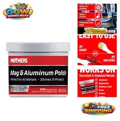 Metal Polish for Aluminum Stainless Steel Brass 5 oz Wipe On Restore Shine
