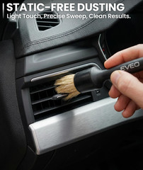 Car Detailing Brush Set Natural Boars Hair 3 Pack Interior, Car Cleaning Tools