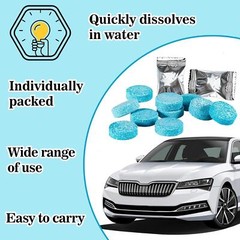 100 Tablets Windshield Washer Fluid Tablets – Concentrated Cleaner