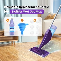 Reusable Bottle for Swiffer Wet Jet Mop, 1250ml / 44 FL OZ Large Capacity Cle…