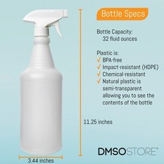 32oz. Plastic Trigger Spray Bottles Chemical Resistant Heavy Duty Commercial 5pk