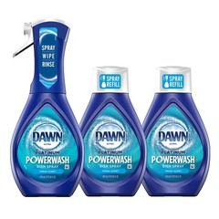 Dawn Platinum Powerwash Dish Spray, Dish Soap, Fresh Scent 16oz Spray +2 Refills