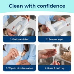 Metal Cleaner Wipes | Silver Polish for Home & Auto | 12 Count Pack