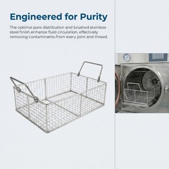 Ultrasonic Accessory Baskets Stainless Steel Strainer Metal Parts Washing