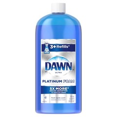 Dish Soap, Direct Foam Dishwashing Foam, Refill, Fresh Rapids Scent, 30.9 Flu…