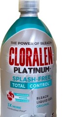4 PACK- Cloralen Platinum Bleach Liquid Gel 20.29 Oz. for Home & Commercial Use