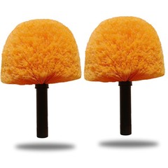 2 Pack Orange Twiston Cobweb Duster Head Brush Fits Standard 3/4 Inch Threaded P