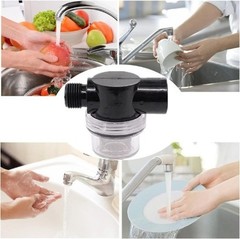 Twist-On Pipe Water Pump Strainer, Water Pump Filter Compatible W Color: Black