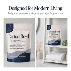 Restorabowl Foaming Clean Powder Fresh Scent Fast Dissolving Easy Flush 300g