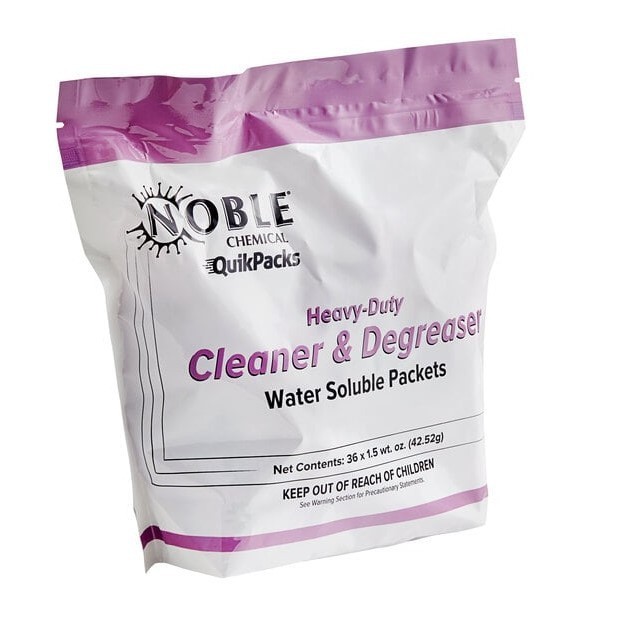 Noble QuikPacks 1.5 oz. Heavy-Duty Concentrated Cleaner & Degreaser 36 per bag