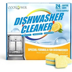 Dishwasher Cleaner Tablets Deep Clean Lemon Fresh Odor Control 24 Count New
