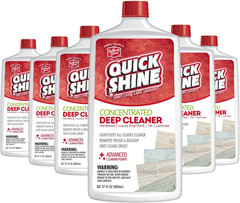 Quick Shine Deep Floor Cleaner Wax Remover 27 Oz 6 Pack Hardwood Tile LVT