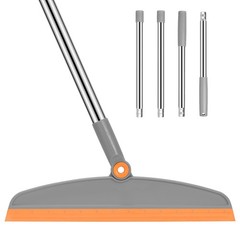 Multifunction Silicone Broom, 54 Inch Long Handle Silicone Floor Squeegee Broom