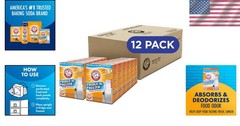Natural Baking Soda Odor Absorbers – 12 x 14 oz for Fridge & Freezer Freshness