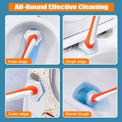 Disposable Toilet Bowl Cleaner Wand with 40 Cleaner Refills Wall Mounted Long…