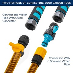 Car Wash Brush with 50” Long Handle, Car Cleaning Brush with Hose Attachment…