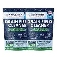 2-Pack Value BUNDLE of Drain Field Cleaner Tablets by Dr Pooper. Clears Septic
