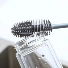 Silicone Milk Bottle Brush Cup Scrubber Glass Cleaner Kitchen Cleaning Tool Long