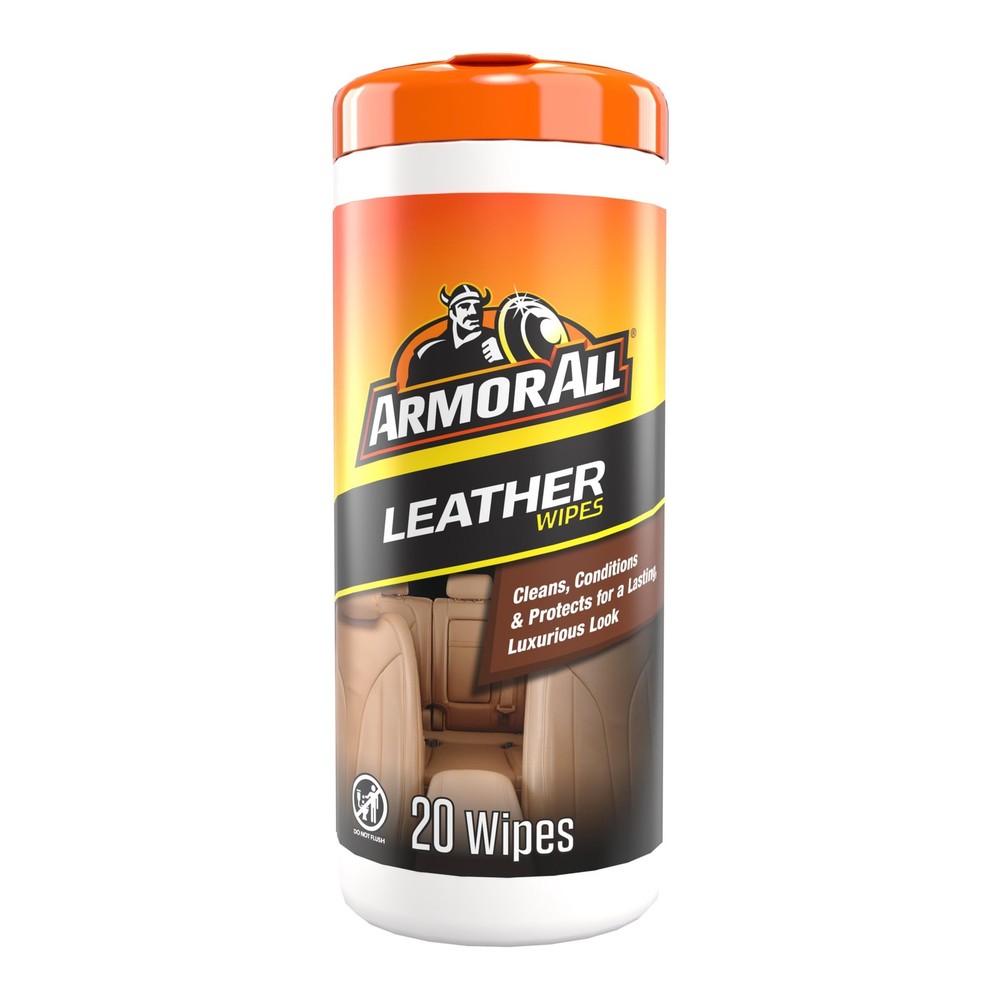 Armor All Leather Wipes 20 Count – Clean, Condition, Protect Car Leather