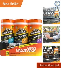 Multi-Surface Car Wipes Pack – 90 Wipes for Protecting and Cleaning Your Vehicle