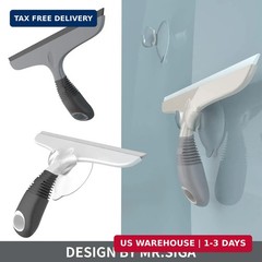 MR.SIGA Silicone Squeegee for Shower Doors, 25 cm/10 inch, White & Gray | Shower