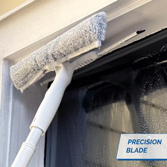 14 In. Microfiber Window Squeegee and Scrubber with 5 Ft. Telescoping Pole