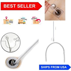 Durable Sink Drain Cleaning Brush – 17.7″ Plastic Tool with Spiral Bristles