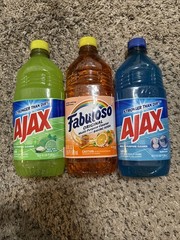 Lot of 3 Ajax Multi Purpose Cleaner Lime with Baking Soda 16.9 Oz Bottles