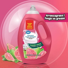 Guava Scent Dishwashing Liquid Detergent, 90 fl oz Bottle, Concentrated Formula