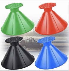 Car Snow Scraper,Ice Scraper,Magical Car Snow Scraper,4 Pcs Portable Cone-Shaped