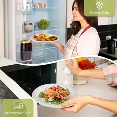 250 PCS Compostable Paper Plates and Utensils Set (EXTRA LONG), White Microwav