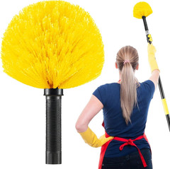Cobweb Duster Brush Head Spider Web Cleaner Indoor Outdoor Extension Pole