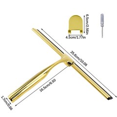 Squeegee for Shower Glass Door, All-Purpose Stainless Steel Squeegee with Adh…
