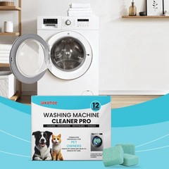 12PCS Washing Machine Cleaner Tablets Pet Hair Remover Odor Eliminator