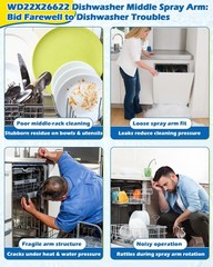 WD22X33498 WD22X26622 Mid Spray Arm Fits GE Haier Hotpoint Dishwasher