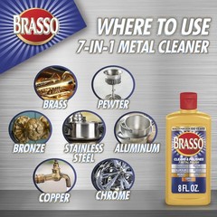 Brasso Multi-Purpose Metal Polish, 8 oz 1 Count (Pack of 1)