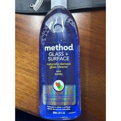 Method Glass + Surface Cleaner Naturally Derived Mint Scent 28oz 828ml Bottle