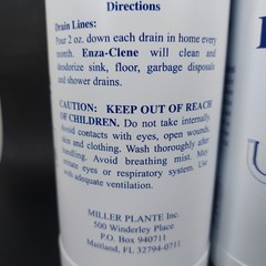 (2) ENZA-CLENE Drain Opener Cleaner 1 Quart Environmentally Safe All Natural NOS