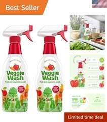 Natural Fruit & Vegetable Wash – 16 Fl Oz Spray, Pack of 2 for Food Safety