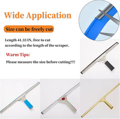 2 Pcs 41 Inch Squeegee Replacement Rubber Blade, Household Silicone Squeegee Ref