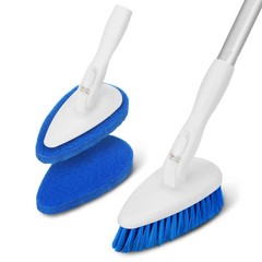 Shower Bathtub Tub and Tile Scrubber Brush with 51” Adjustable Long Handle C…