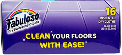 Fabuloso Dry Sweeping Cloths, 10.4×8″ 16-Count 2-Pack, Unscented