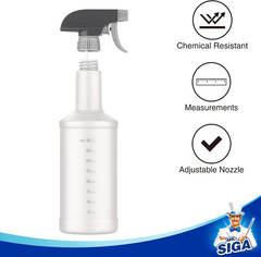24 oz Empty Plastic Spray Bottles for Cleaning Solutions, Heavy Duty Household R