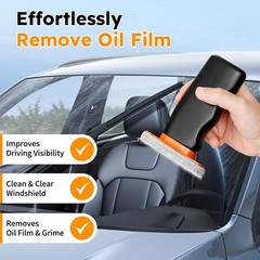 Glass Oil Film Remover for Car Windshield, Handheld Roll-On Glass Emulsion Cl…