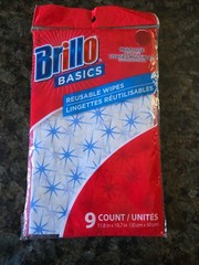 Brillo Basics 9 Reusable Wipes Multi-Use for Cleaning Kitchen Bath Windows New